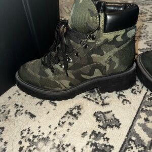 a new day Green Camo Combat Boots
